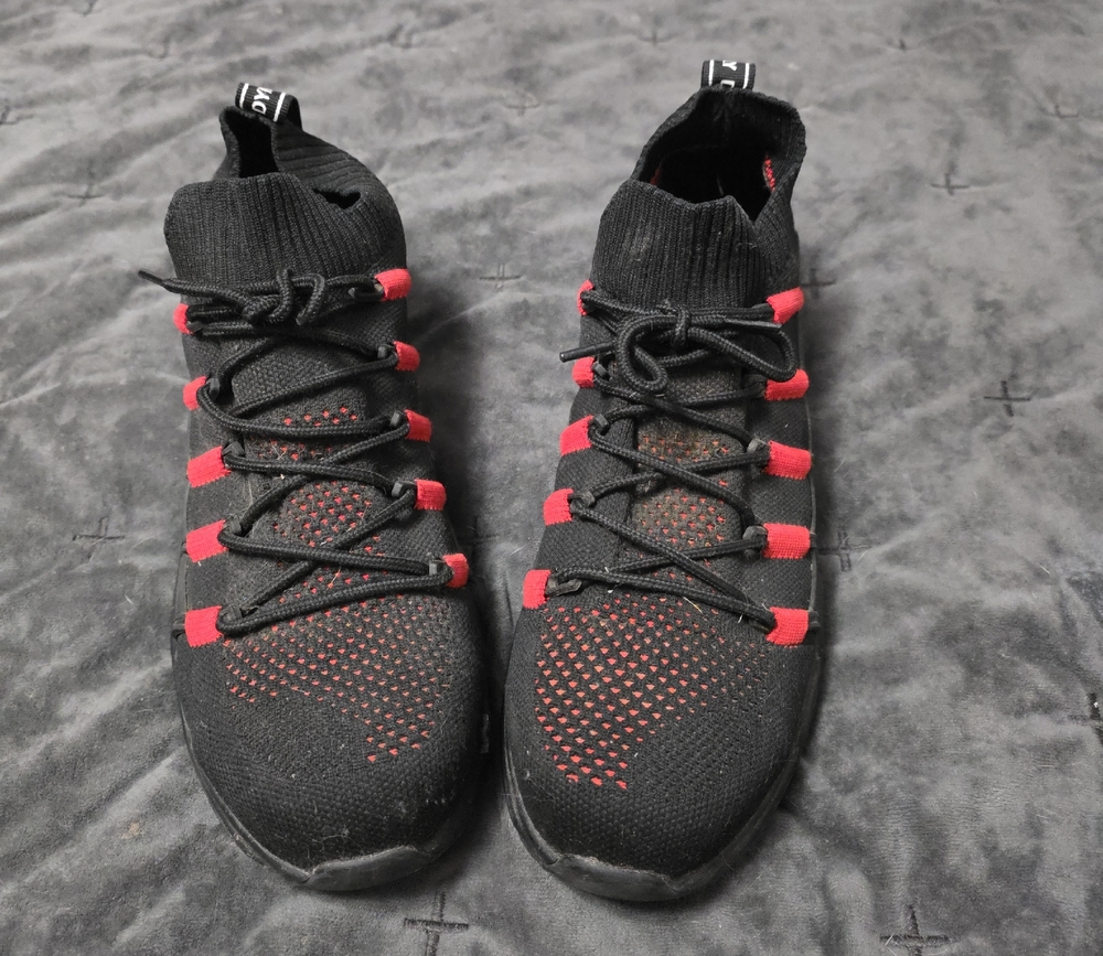 Dynamic Black and Red Men's Athletic Socks
